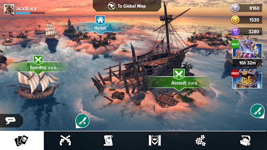 Pirate Tales Battle for Treasure v2.01 MOD APK (God mode + dmg + def up to 10x + always win)