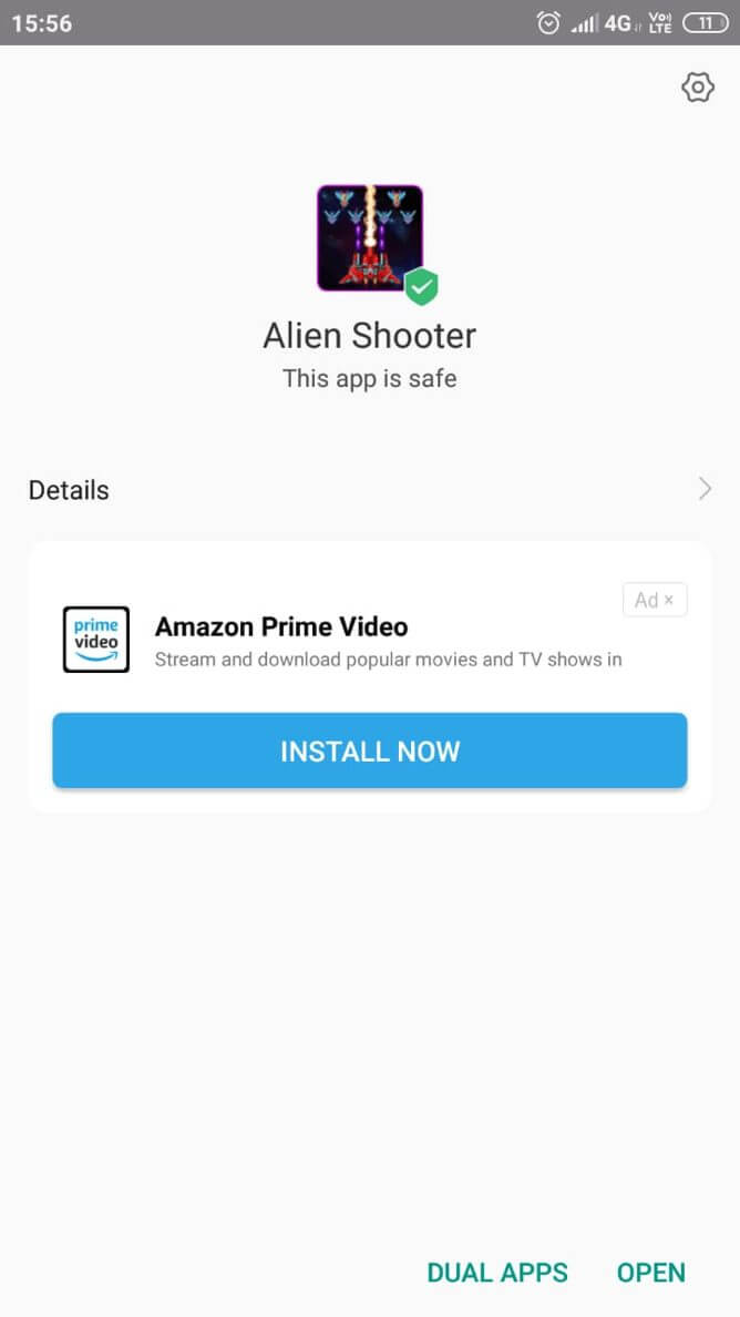 alien shooter mod apk installed